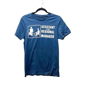 The Office Funny Blue Short Sleeve T-Shirt Assistant Regional Manager Size Small